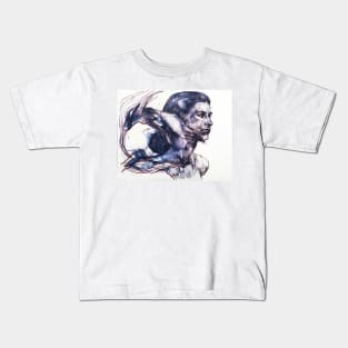 Portrait of a Young Woman Kids T-Shirt